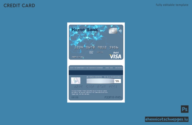 Beispielvorschau der Hume Bank Visa-Karte Australien